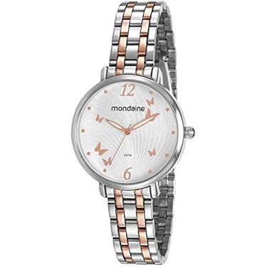 Imagem de KIT Relógio Analógico Feminino Mondaine + duas pulseiras, 53826LPMVGE1K2