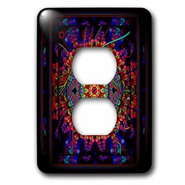 Imagem de 3dRose Lsp_24832_6 Mandala 4 India budismo hinduísmo psicodélico New Age Harmony Balance meditação 2 plugues capa de tomada