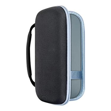 Imagem de Geekria Capa de alto-falante UltraShell compatível com Bose SoundLink Flex Bluetooth caixa de alto-falante, bolsa de transporte de viagem de capa dura de substituição com armazenamento a cabo (preto/azul)