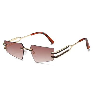 Imagem de Óculos de sol estilo olho de gato sem moldura, estrelas da moda, óculos de sol do mesmo tipo, 2, tamanho único