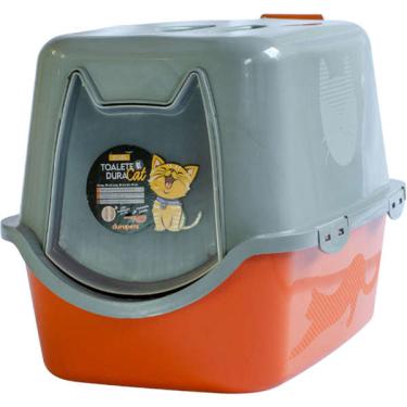 Imagem de Banheiro Sanitário Durapets Toalete Laranja para Gatos - Tam. Único
