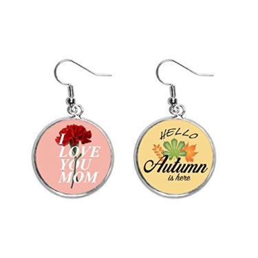 Imagem de Brinco de folha de outono com emoção presente de mãe cravo joia