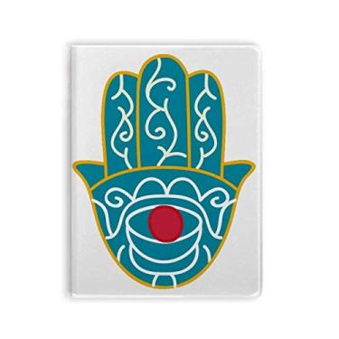 Imagem de Caderno com estampa de arte de olho vermelho à mão com estampa do Egito