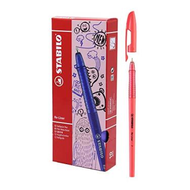 Imagem de Caneta Esferográfica, Stabilo, 50.8800, Vermelha, pacote de 10