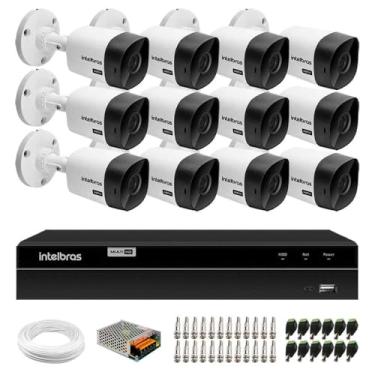 Imagem de Kit 12 Câmeras Bullet VHC 1120 B HDCVI HD 720P IP66 Visão Noturna 20M Intelbras + DVR MHDX 1216 com 16 Canais Multi HD Intelbras