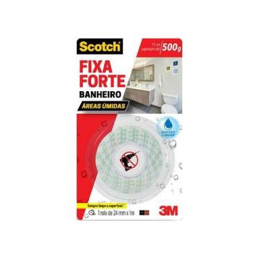 Imagem de Fita Dupla Face 3m Fixa Forte Banheiro 24mm X 1,0m