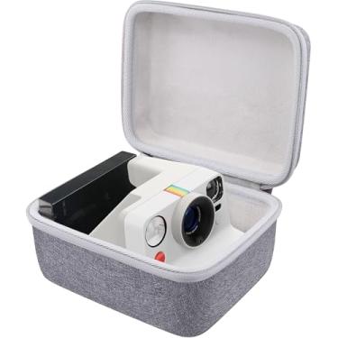 Imagem de khanka Estojo de transporte rígido para Polaroid Now 3rd Gen I-Type, Now+ 3, Now 2nd Gen, Flip, Originals Now I-Type, Originals Now+, I-2, OneStep +, OneStep 2 Instant Film Camera (capa cinza)