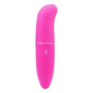 Imagem de Mini Vibrador Pessoal Aveludado, 12cm, Rosa, Silencioso, Controle Giratório