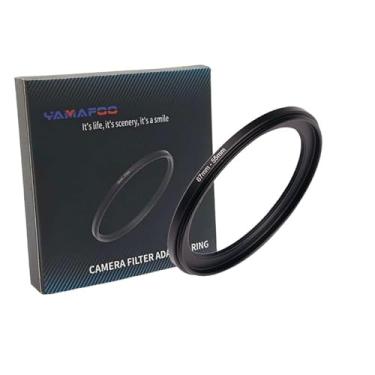 Imagem de Adaptador de anel de metal para cima/para baixo compatível com câmeras mirrorless DSLR Lens, conversor de rosca de filtro UV CPL ND, preto (67-55)