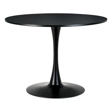 Imagem de Mesa Saarinen Tulipa Redonda 100Cm Tampo Madeira Preta 5 Lug