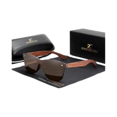 Imagem de Óculos De Sol Polarizados De Madeira KINGSEVEN Feitos À Mão Em Bubinga