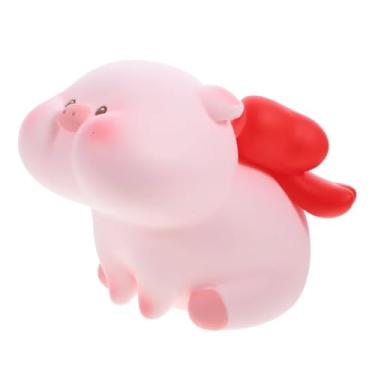 Imagem de ZABEES Cofrinho de porco rosa fofo cofrinho cofrinho dinheiro caixa de poupança de dinheiro em forma de porco adorável decoração de mesa caixa de economia de dinheiro