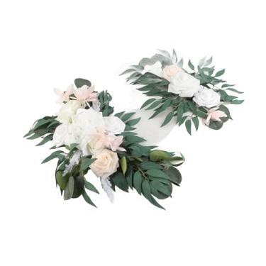 Imagem de Dpofirs 2 Peças de Flores Artificiais Em, Pano de Seda 3D, Decoração Floral de Casamento de Plástico, Com Folhas Realistas e Cores Vibrantes, para Cenário de Recepção, Festa, Banquete, (type6)