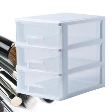 Imagem de Gavetas de armazenamento organizadoras, caixa de armazenamento, gavetas de armazenamento multicamadas, organizador de armário de bancada à prova de poeira organizador de maquiagem para banheiro