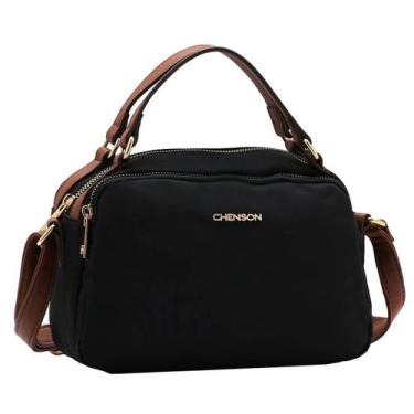 Imagem de Bolsa Chenson Microfibra Pequena Transversal Mulher 3184586 Cor:Preto,