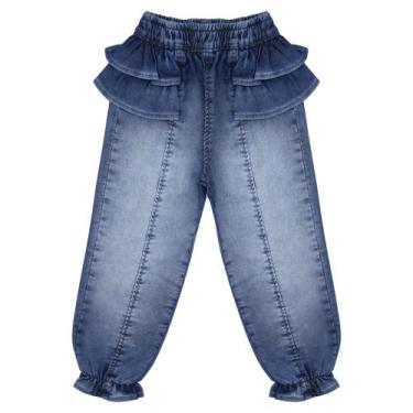 Imagem de Calça Bebê/Infantil Look Jeans Moletom Jeans, 4
