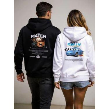 Imagem de Kit Moletom Casal Carros Mater Sally Streetwear Frio Inverno - NoBrand