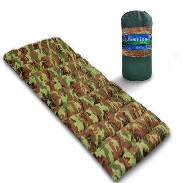 Imagem de Colchonete Mont long Acampamento Camping Solteiro Pesca Retiro Ginástica 190x60cm Camuflado