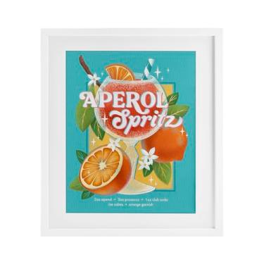 Imagem de Stupell Industries Refrescante Retro Aperol & Recipe Impressão Emoldurada Branca sob Vidro Design de Courtney Morgenstern, 21 x 17