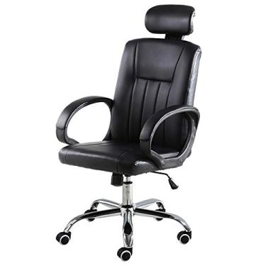 Imagem de Computador executivo de encosto alto com função de balanço mesa de escritório ergonômica altura ajustável mesa de jogos para escritório sala de reuniões