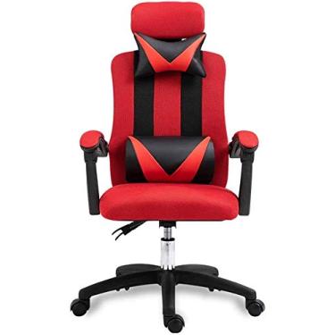 Imagem de Cadeira reclinável ergonômica para escritório, computador e casa, com encosto e apoios de braço, estilo simples