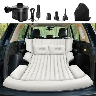 Imagem de Colchão de ar inflável para carro, assento traseiro com bomba de ar, colchão de ar espesso para carro, cama inflável para porta-malas SUV, colchão portátil para cama, carro, viagem, acampamento