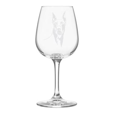 Imagem de Taça de vinho Doberman Pinscher Dobermann com tema de cachorro gravada multiuso 361 g