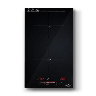 Imagem de Cooktop Indução Eletrico 2 Bocas Vidro Preto Trava Segurança