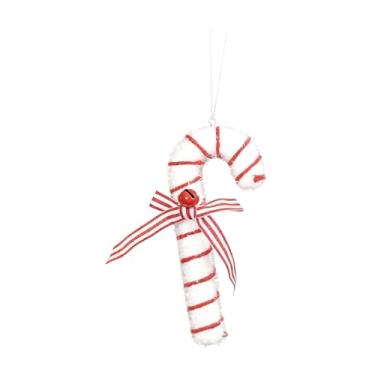 Imagem de Fancyes Enfeite de Natal em forma de bengala doce para árvore de Natal, ornamento natalino, decoração de Natal, pingente para pendurar para o Ano, Sem Pérolas