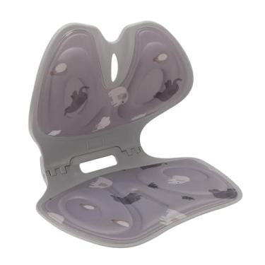 Imagem de aqxreight Almofada de Apoio Lombar Dobrável Com Estampa de Elefante para Melhorar a Postura Almofada para Costas Ergonômica de Apoio para Costas para Cadeira para Escritório e Floral Cinza Com Sua