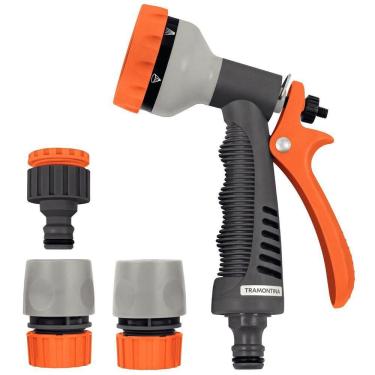 Imagem de Conjunto Para Irrigação Tramontina Com Engates Rápidos E Hidropistola 4 Peças Tramontina