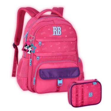 Imagem de Kit Mochila Rebecca Bonbon Costas Meninas E Estojo Box Kids, Rosa