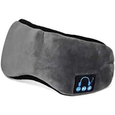 Imagem de Máscara Ocular Bluetooth Com Estampa De Leopardo, Viseiras Para Dormir Alto-falantes Integrados Microfone Blackout Perfeito, Fones De Ouvido Para Dormir Com Cancelamento De Ruído,Cinza,Pleasant63