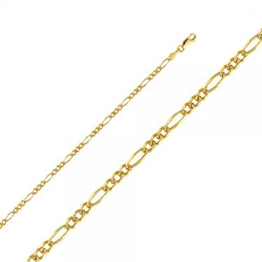 Imagem de Corrente de ouro 14K 3,1 mm Fígaro 3+1 YP - Comprimento: 61 cm, Phoebe dourado