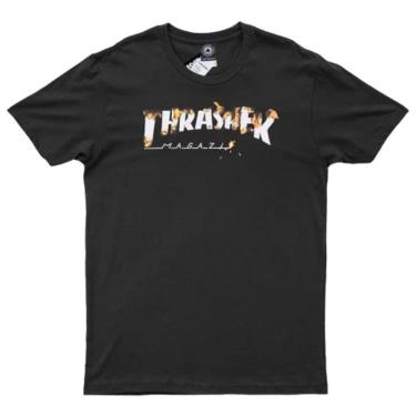 Imagem de Camiseta Masculina Thrasher Intro Burner - PRETO / P-Masculino