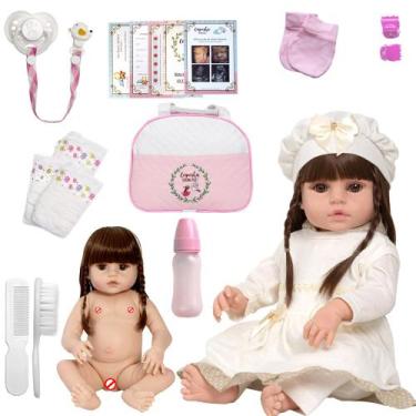 Imagem de Bebe Reborn Siliconada 46cm Baby Alive Com Lindos Acessórios - Cegonha