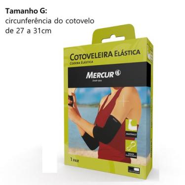 Imagem de Par cotoveleira elastica mercur preto,  G