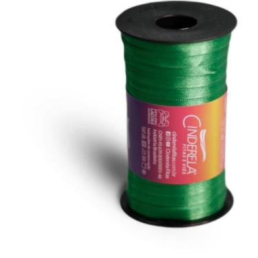 Imagem de Fita de Cetim 7MM X 100M Verde Bandeira - Fitas Cinderela
