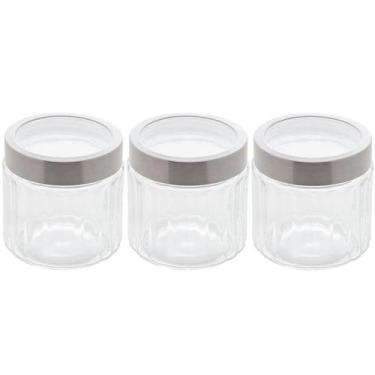 Imagem de Kit 3 Potes de Vidro Borossilicato Porta Mantimentos Lyor 870ml cada T