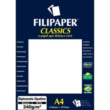 Imagem de Papel A4 Diplomata Classics Marca Dágua 240G - Pacote com 30 Folhas - 