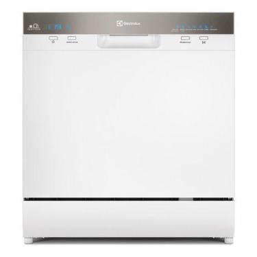 Imagem de Lava Loucas Inox 8 Servicos 60x55x52cm 220v - Electrolux, Branco, 220V