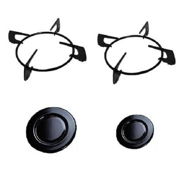 Imagem de Kit grelha + espalhador para fogão cooktop fischer 2 bocas