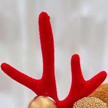 Imagem de Clipes H de Chifre de Natal Fofos Requintados P Renas H Presilhas para Festas de Natal Festas de Aniversário Cosplay 18# Gravata Borboleta de Floco de Neve Chifres Vermelhos