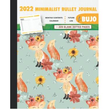Imagem de 2022 Minimalist Bullet Journal/BUJO with Cute Fox Cover: Basic Bujo | Classic Bullet Journal Help You Organize Your Life With A Standard Numbered And Dotted Pages | 240 Pages | 7.5 * 9.25