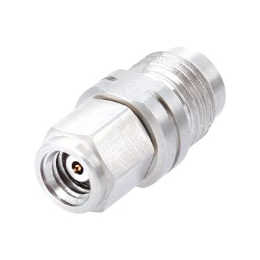 Imagem de withwave Adaptador de micro-ondas de precisão 1,0 mm macho para fêmea de 1,85 mm, CC para 67 GHz, 50 Ohm, corpo de aço inoxidável
