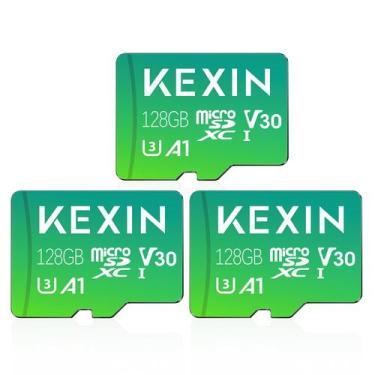 Imagem de Cartões Micro SD KEXIN 128GB (Pacote com 3) - 90MB/s, 4K V30 A1