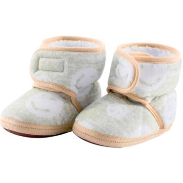 Imagem de Pantufa Sapato Infantil Bebê Forrada 0 a 12 Meses Marrom - 0 a 12 Meses