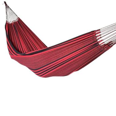 Imagem de Rede De Dormir Descanso Casal Jeans Life Premium Reforçada (VINHO LISTRADA)