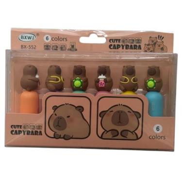Imagem de Kit Marca Texto Capivara Com 6 Unidades Blister - Paper Pink