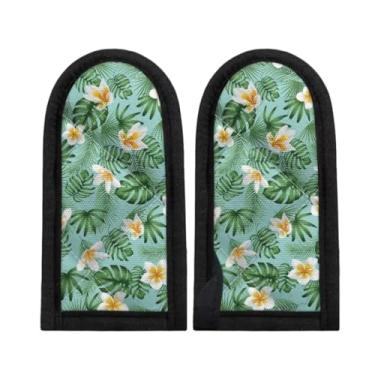 Imagem de Coldinair Hawaii Suporte de alça quente de folha floral panela de ferro fundido para frigideira, pegador de panela, alça de panelas de ferro fundido, capas de aderência, manga resistente ao calor